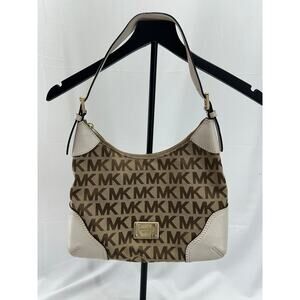 Michael Kors Logo Brown/Cream Shoulder Bag